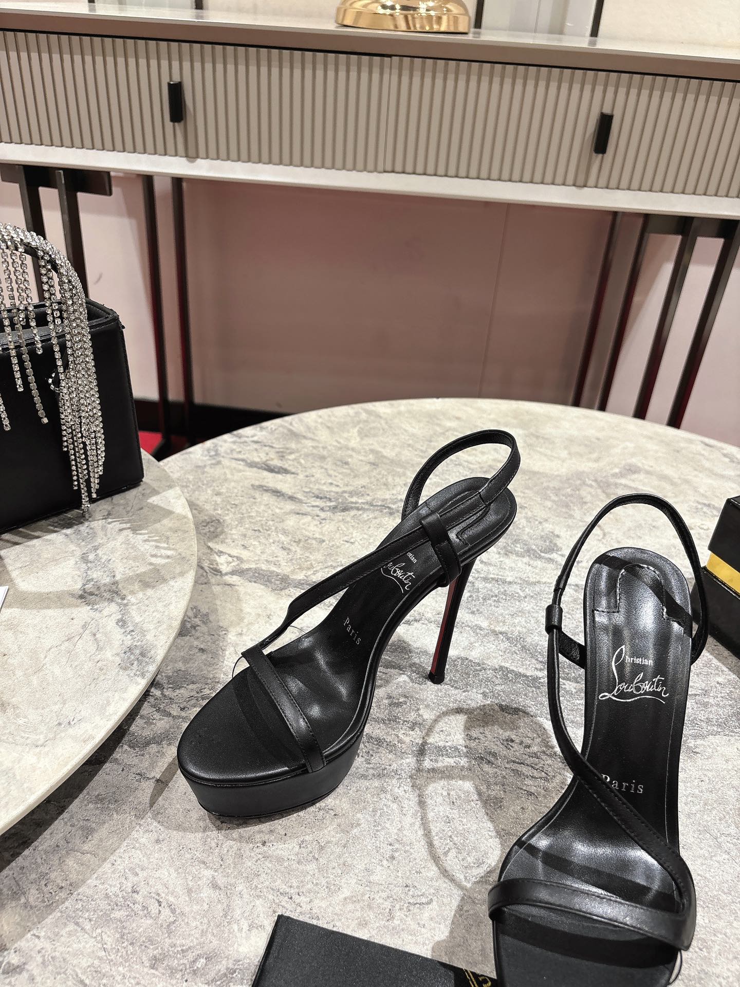 Christian Louboutin 2026 Rosalie Alta Sandal 150mm Leather 217733