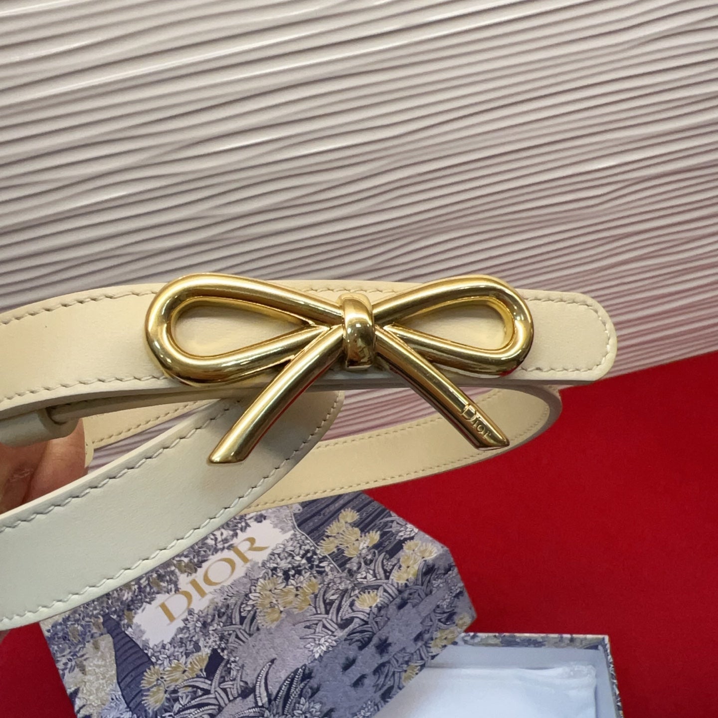 Dior 2026 Le Nœud de Dior Belt 2.0cm Smooth Calfskin