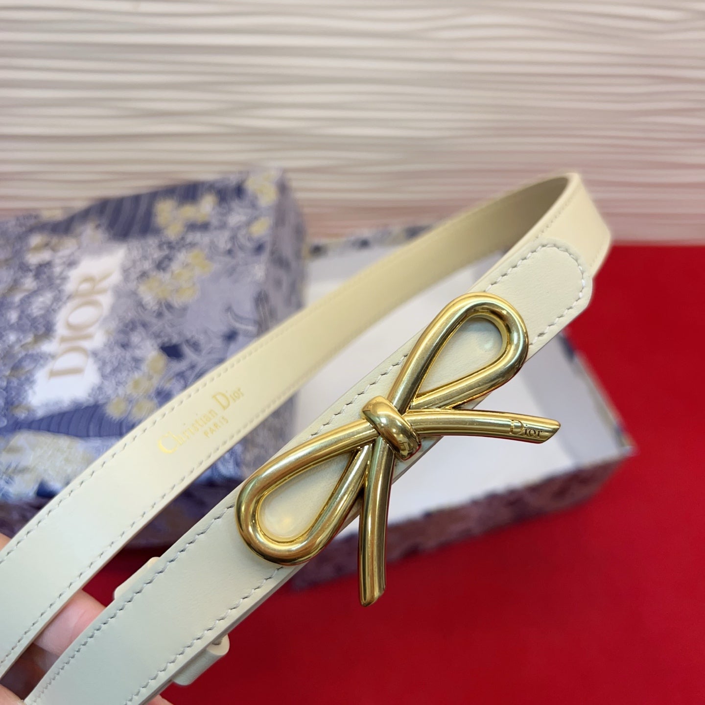 Dior 2026 Le Nœud de Dior Belt 2.0cm Smooth Calfskin
