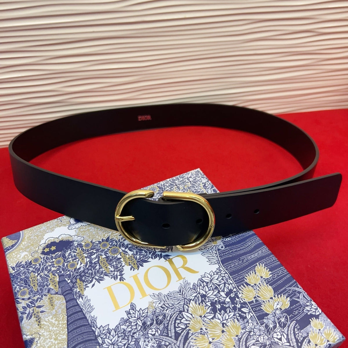 Dior 2026 Oval Buckle Belt 35mm Leather