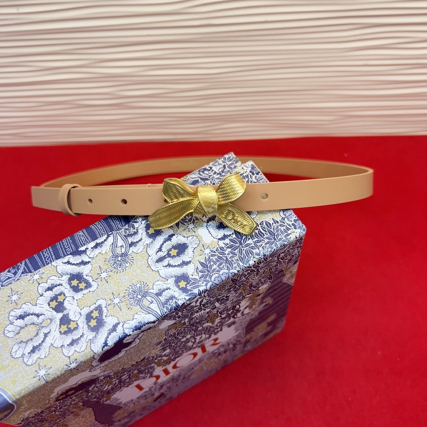 Dior 2026 Bow Belt 1.5cm Smooth Calfskin