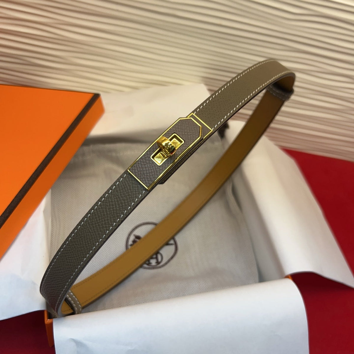 Hermes 2026 Kelly 18 Belt Epsom Calfskin 212464