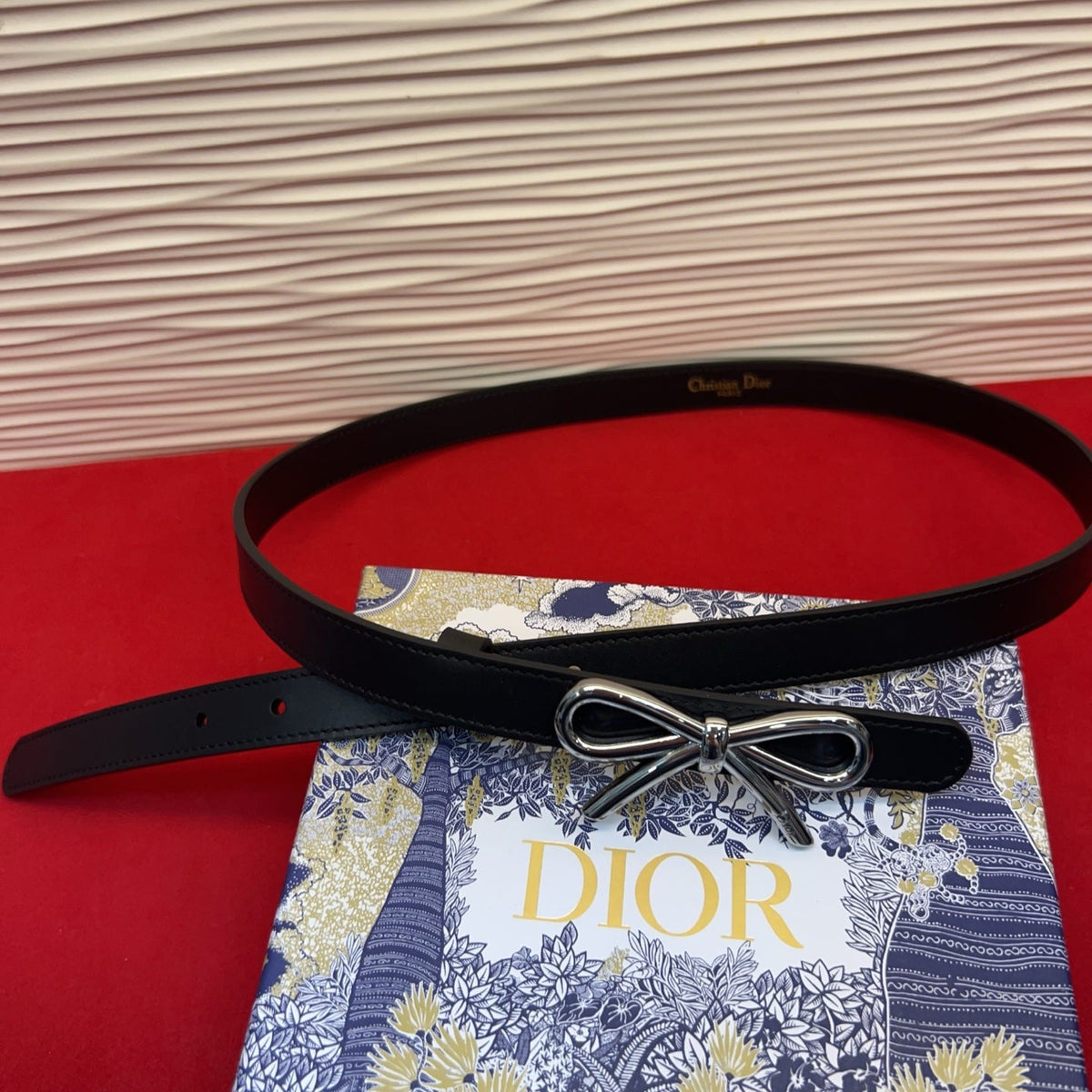 Dior 2026 Le Nœud De Silver Buckle Belt 20mm Calfskin