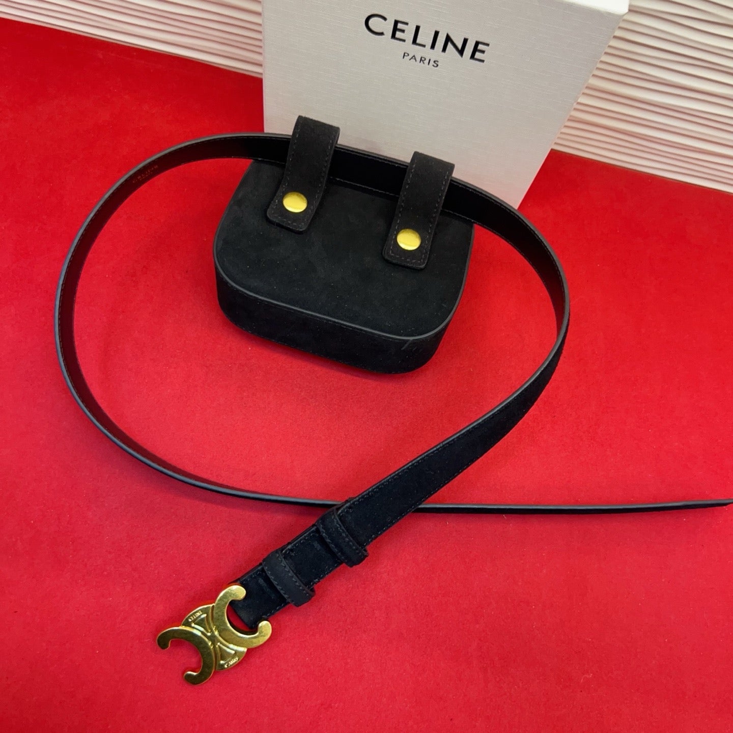 Celine 2026 Triomphe Belt Bag 25mm Suede