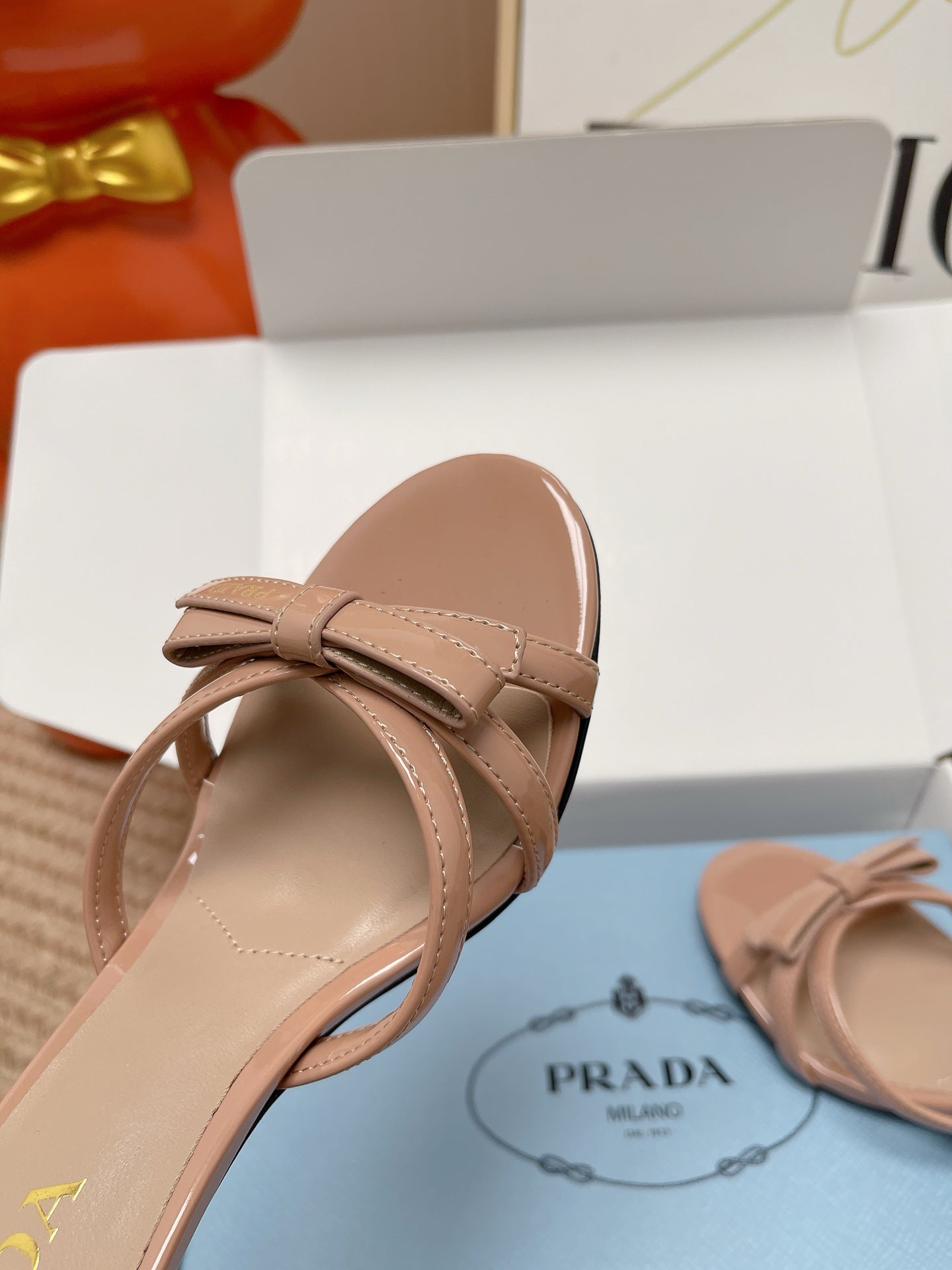 Prada 2026 Sandal 50mm Glossy Leather 854427