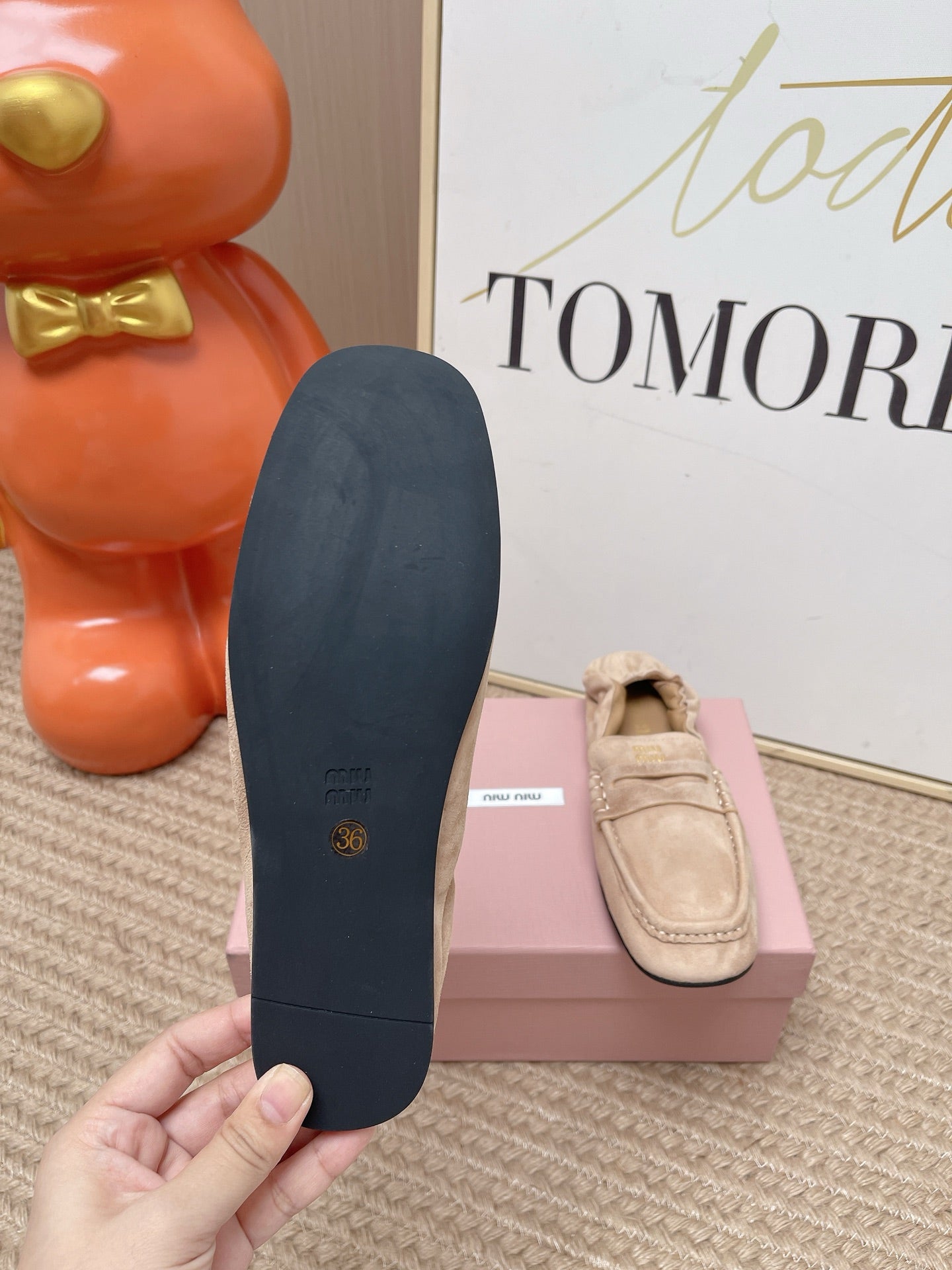 Miumiu 2026 Ruches Penny Loafers Suede Cowhide 950931