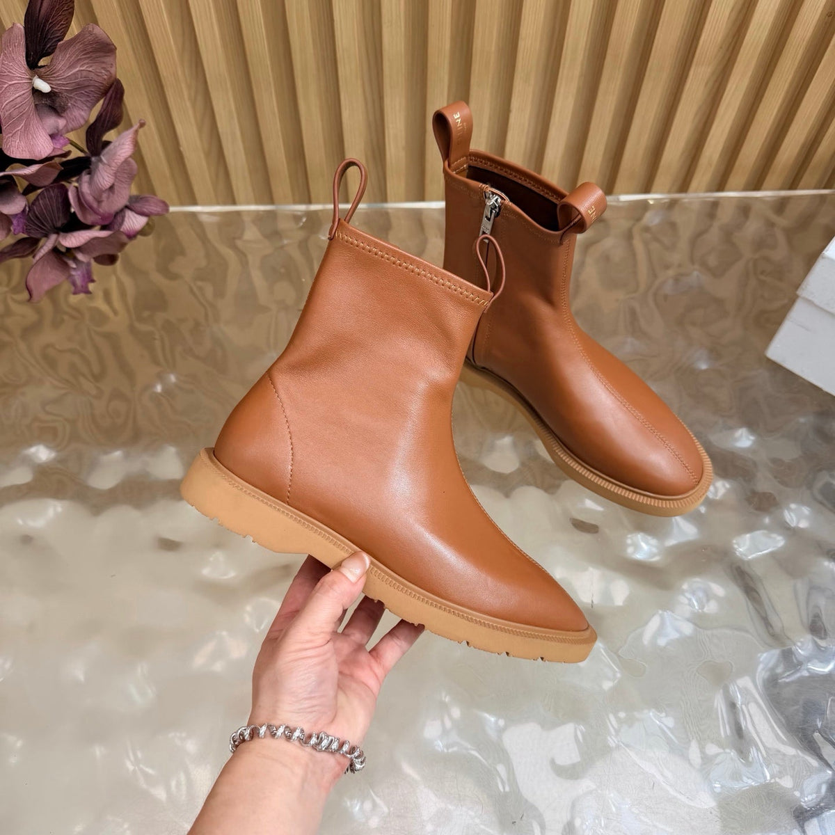Celine 2026 Zipper Ankle Boots Suede Leather 995593
