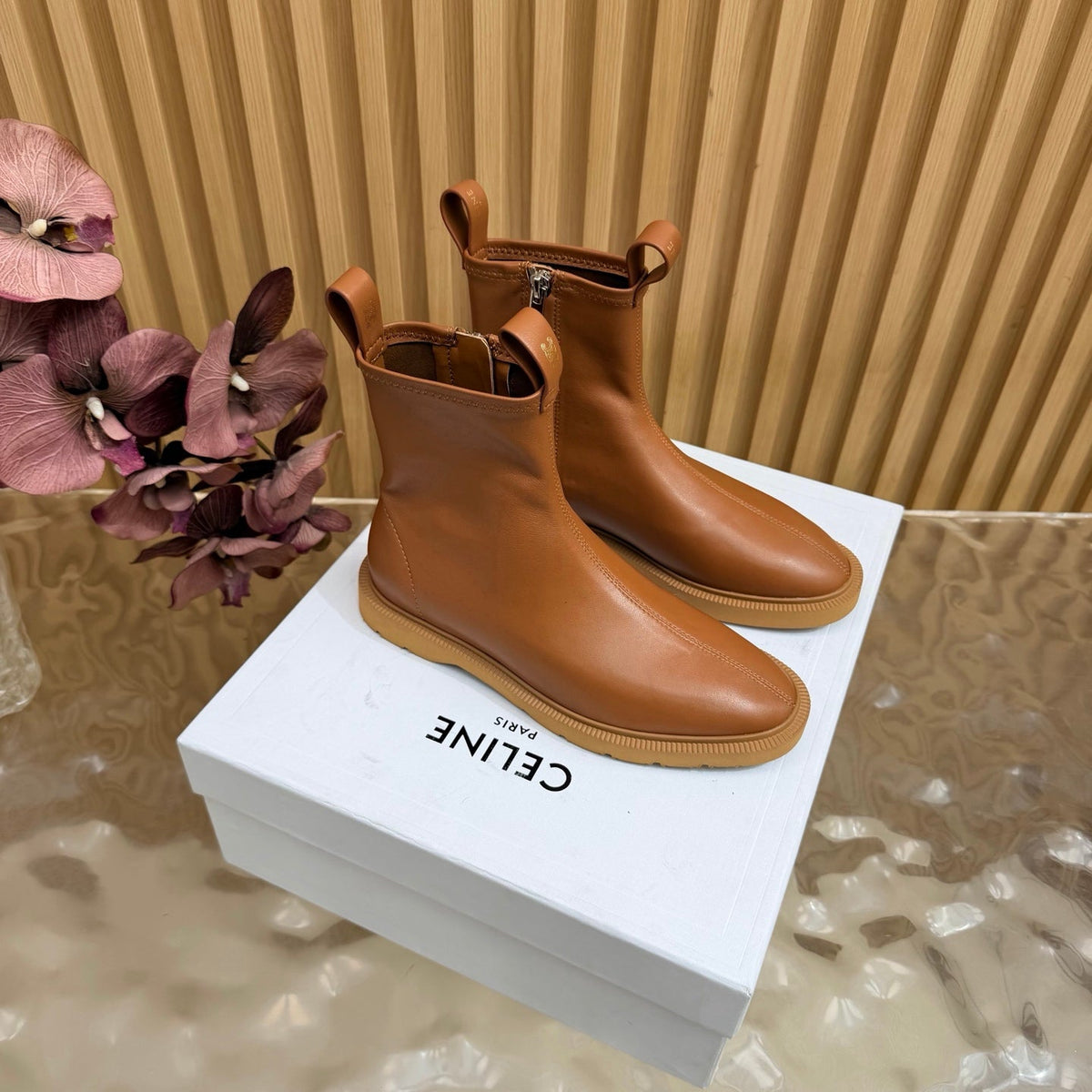 Celine 2026 Zipper Ankle Boots Suede Leather 995593