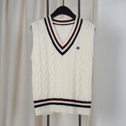 Celine Arc de Triomphe Vest White Cashmere