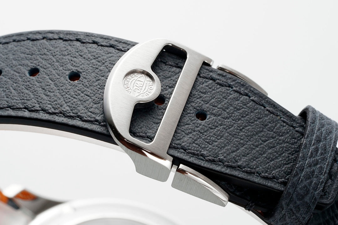 IWC Portuguese 41mm Blue Dial Steel Case Black Blue Leather Strap