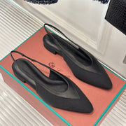 LP Rebecca Slingbacks In Black Lambskin 989412