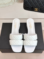 CC 25 Mid Heel Mule 5CM White Italian Leather 225350