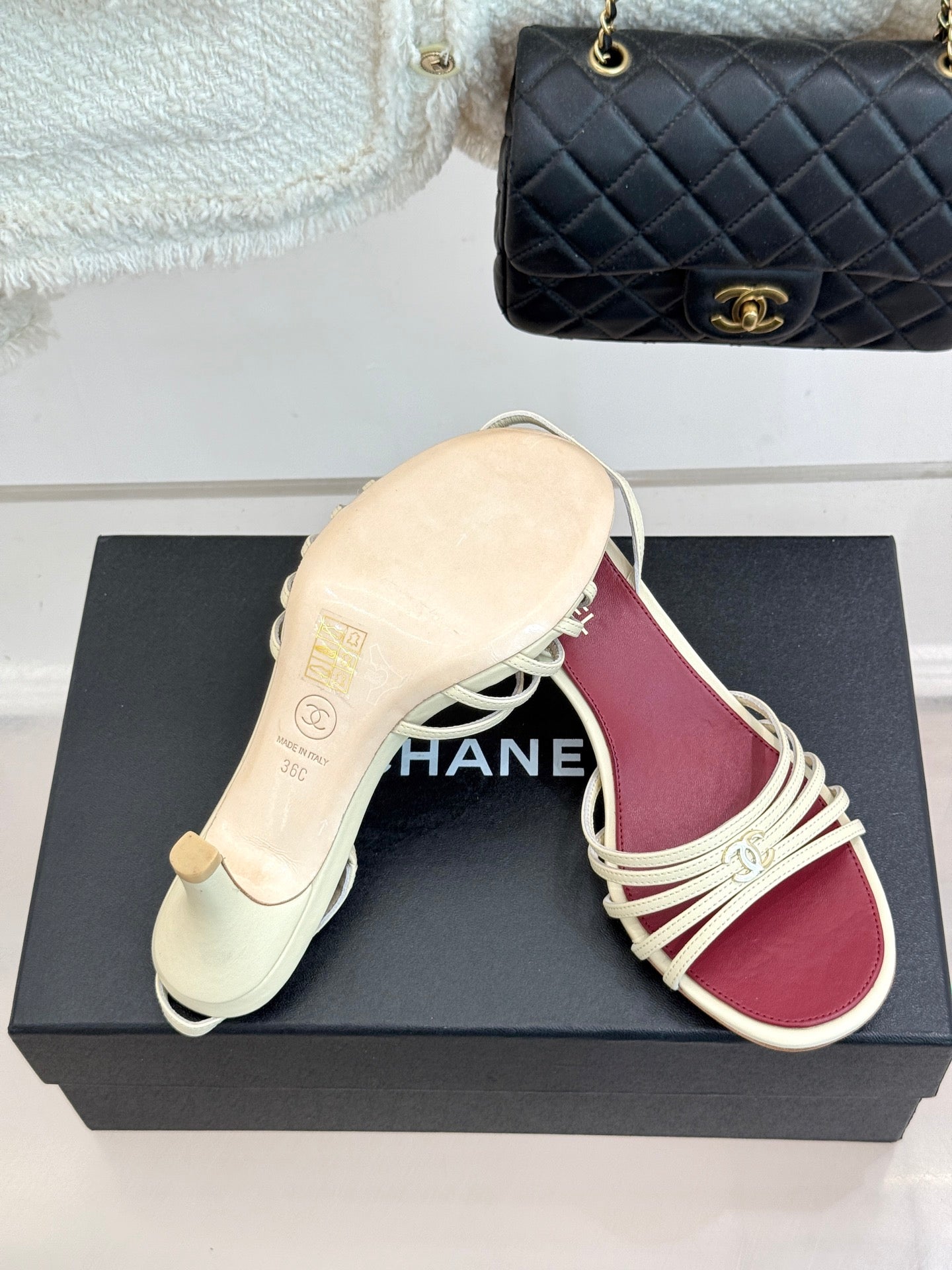 Chanel 2026 Strappy High Heeled Sandal 60mm Sheepskin 878757