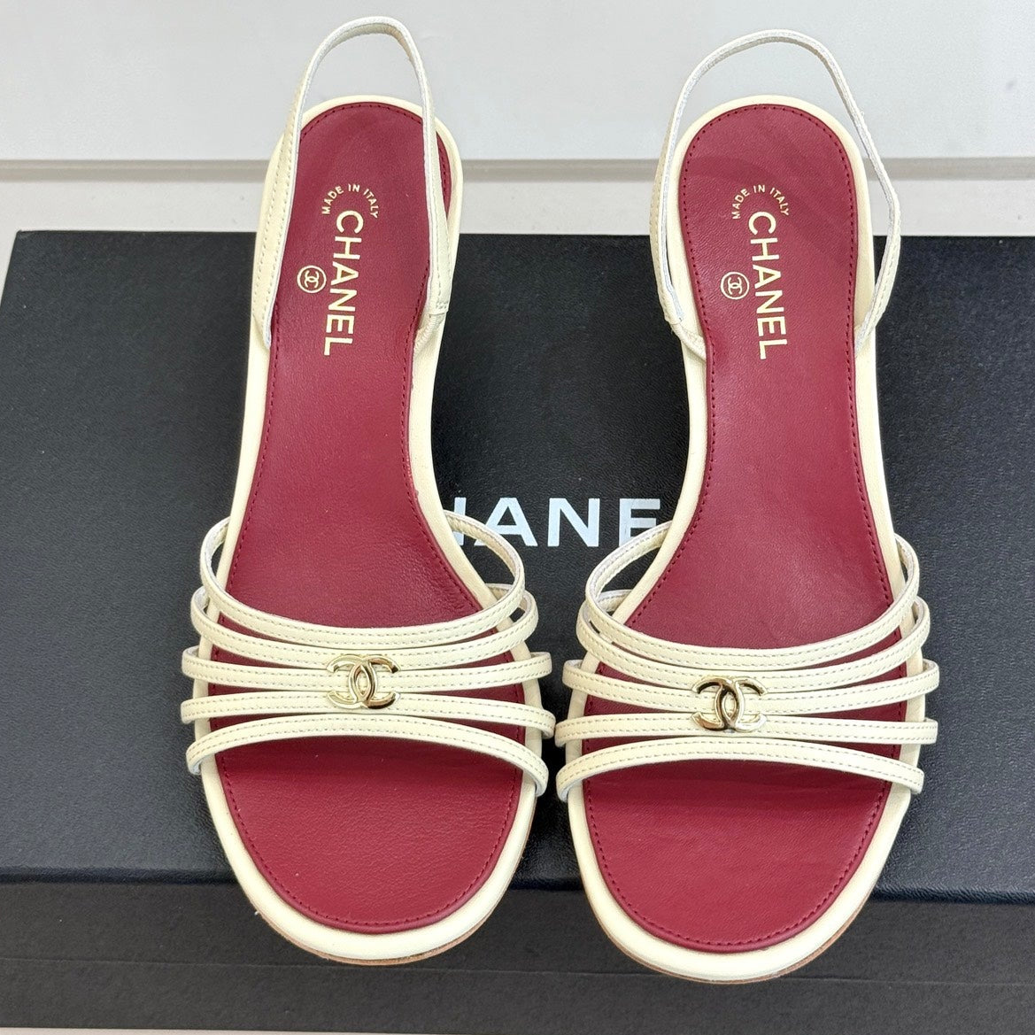Chanel 2026 Strappy High Heeled Sandal 60mm Sheepskin 878757