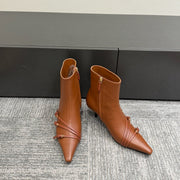 Miu short boots brown cowhide 417981