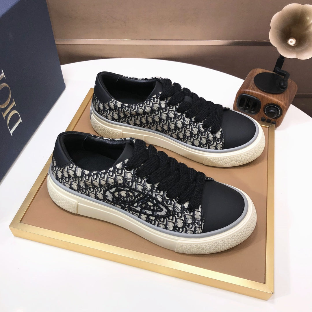 CD B33 SNEAKERS DENIM AND CREAMY WHITE JACQUARD