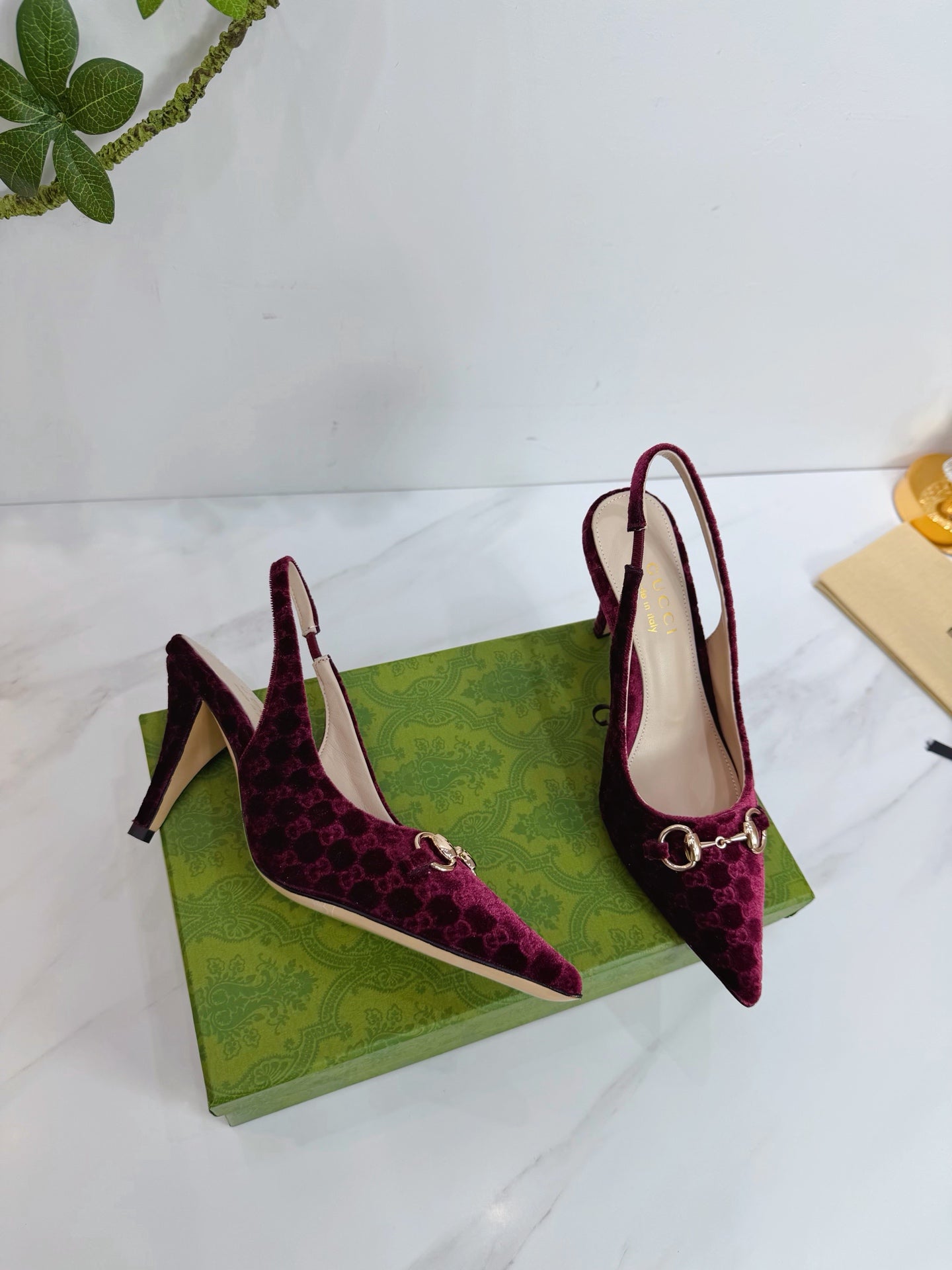 GG 26 Slingback Dark Purple Velvet 592419