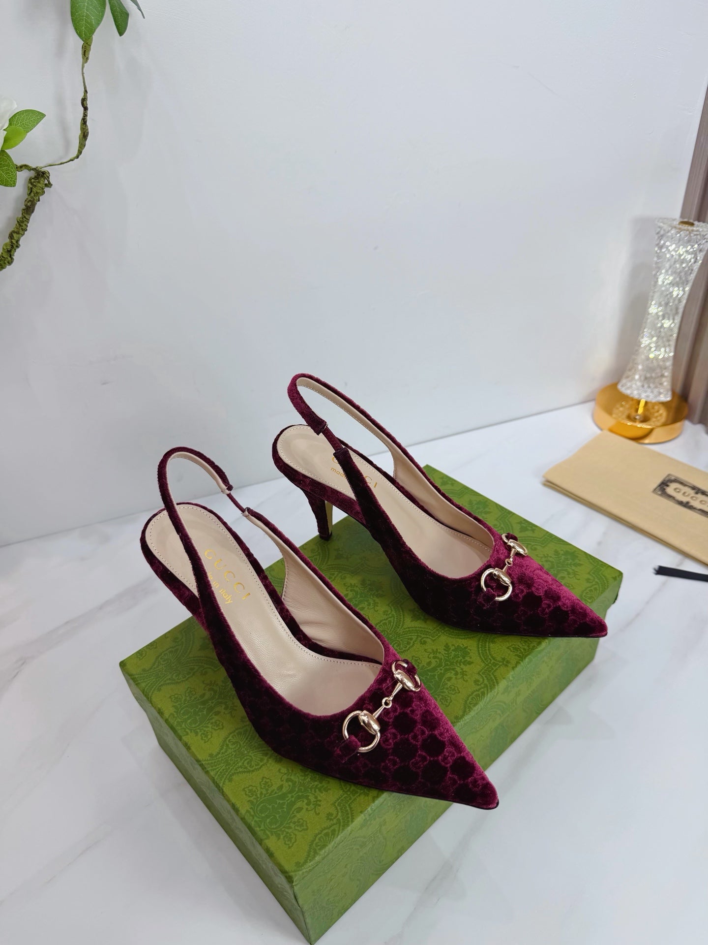 GG 26 Slingback Dark Purple Velvet 592419