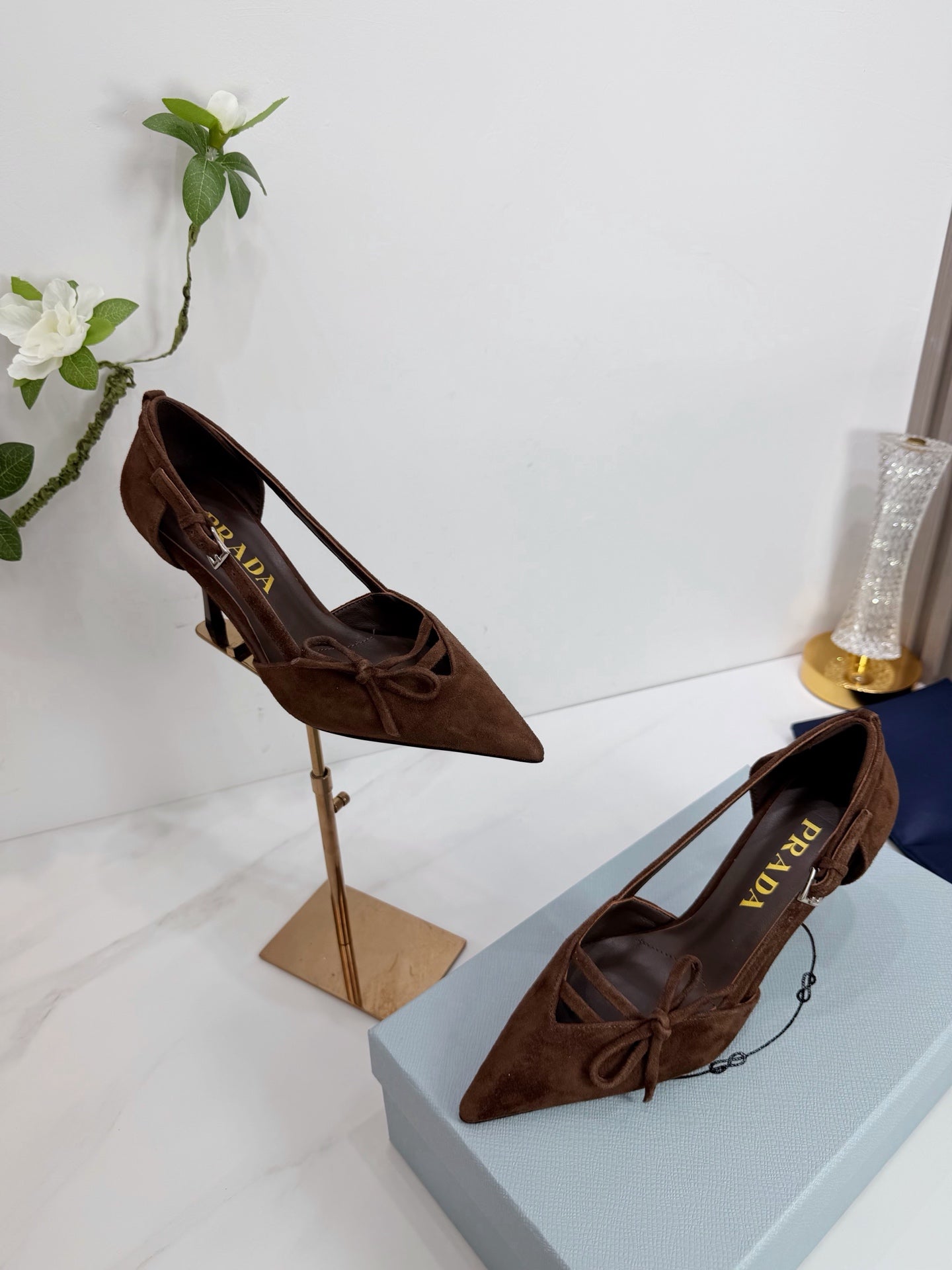 PRA 26SS Pumps 75  Dark Brown Suede 592351