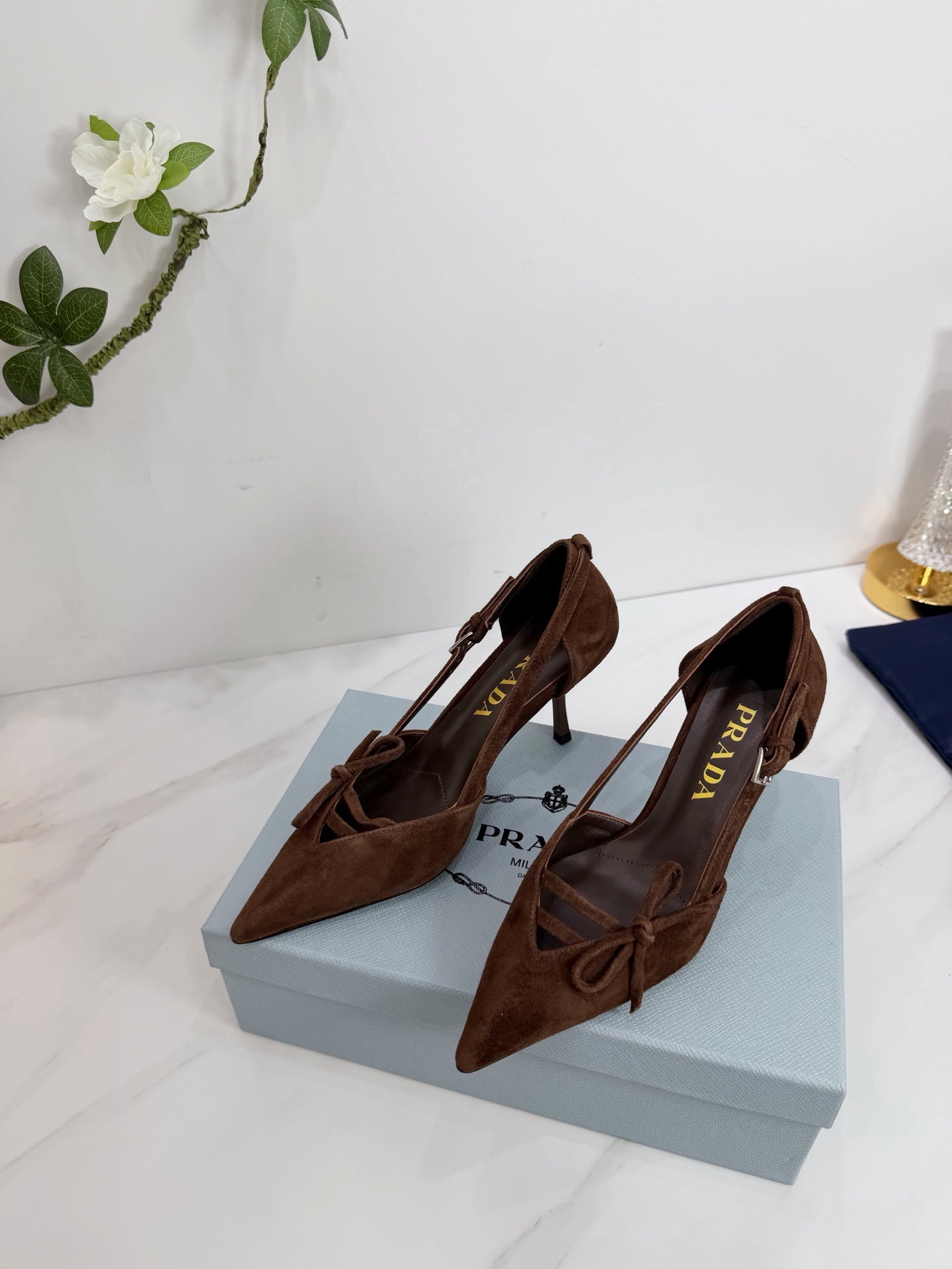 PRA 26SS Pumps 75  Dark Brown Suede 592351