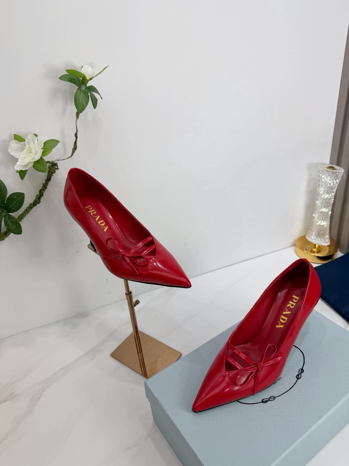 PRA 26SS High Heels Pumps 75 Red Patent Leather 592354