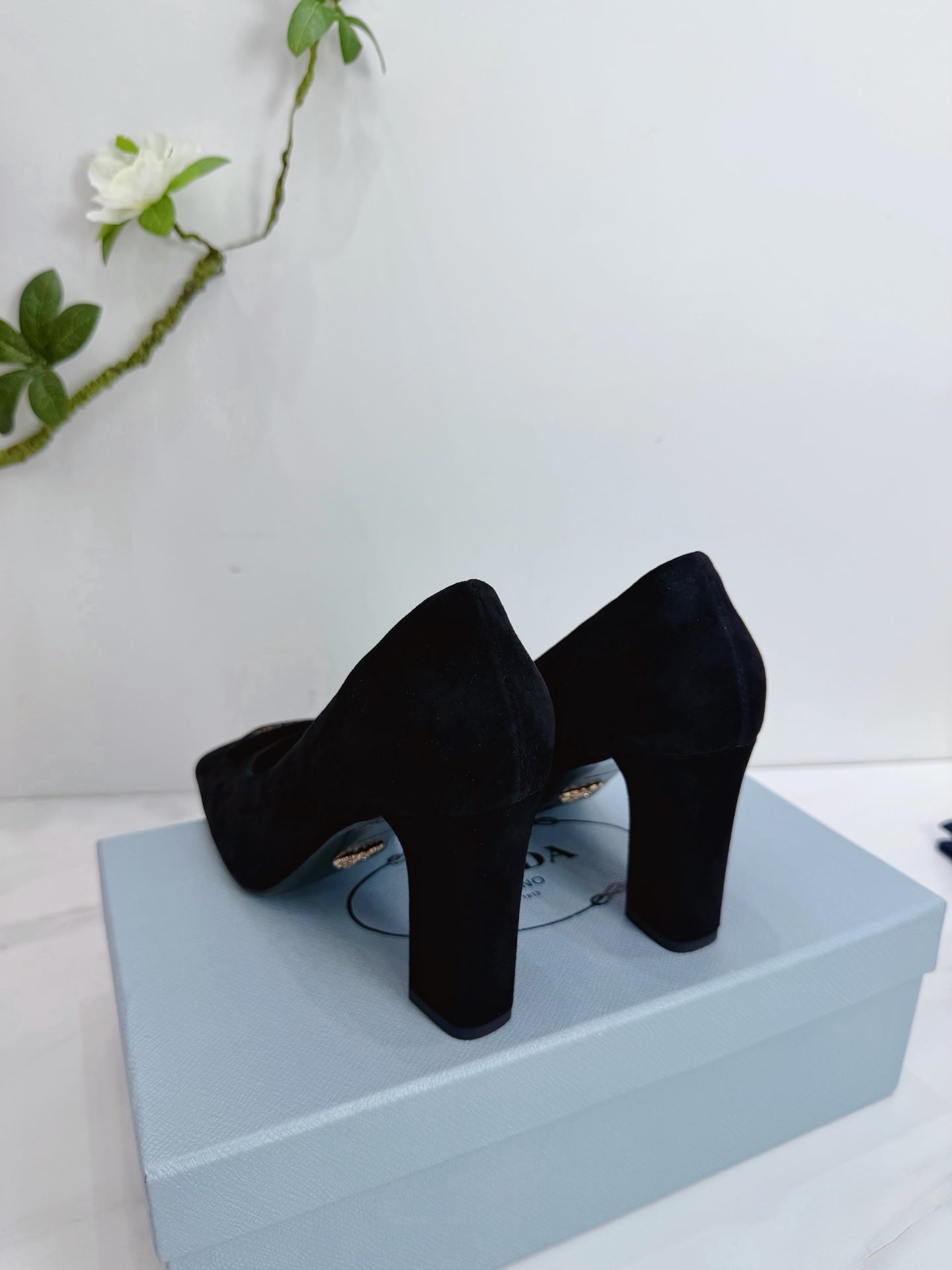 PRA 26SS High Heel Pump 85 Black Suede 592367