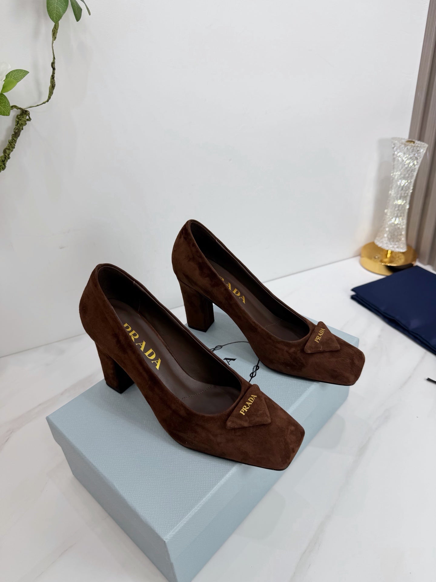 PRA 26SS High Heel Pump 85 Brown Suede 592369