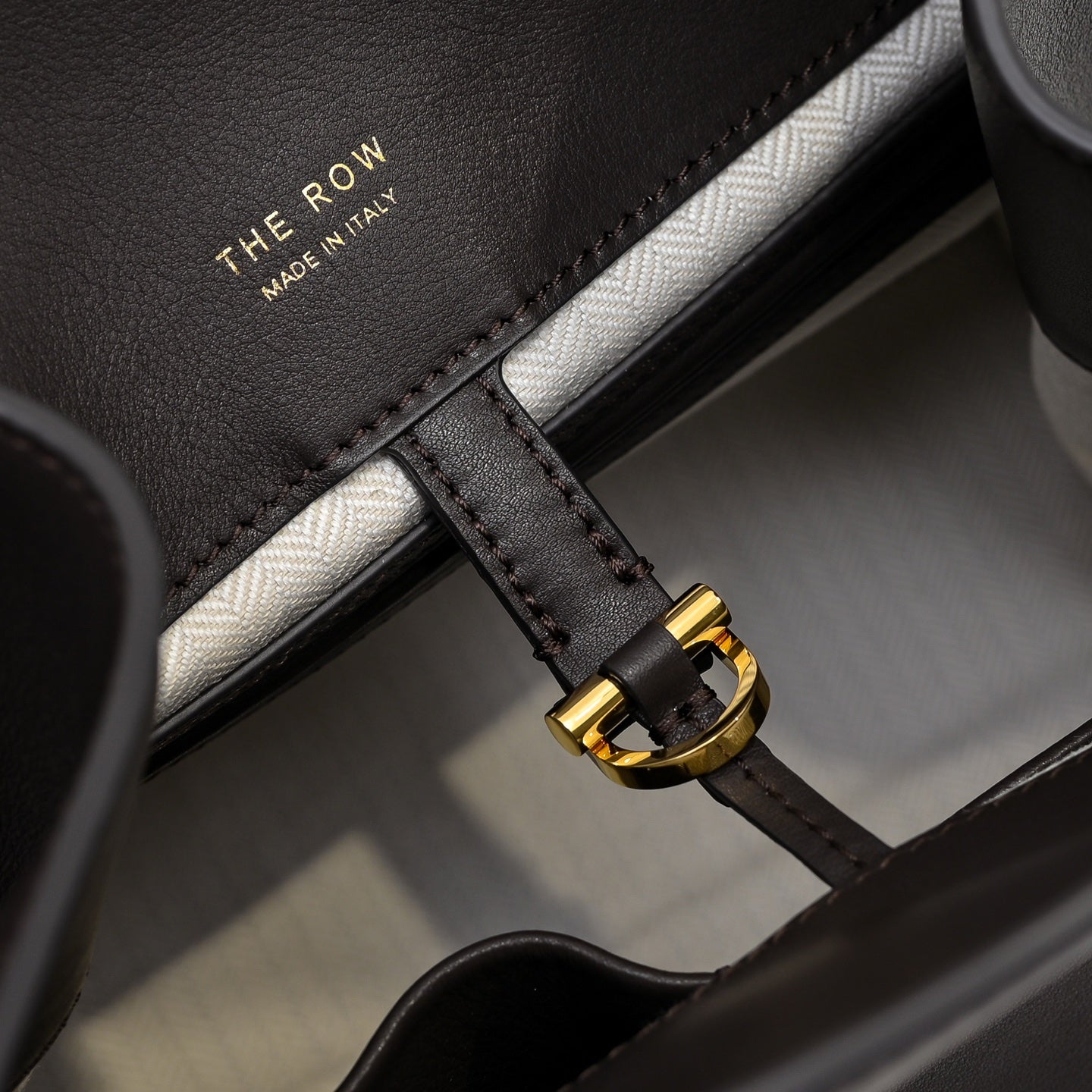 The Row Margaux 12 32cm Tote Bag In Calfskin