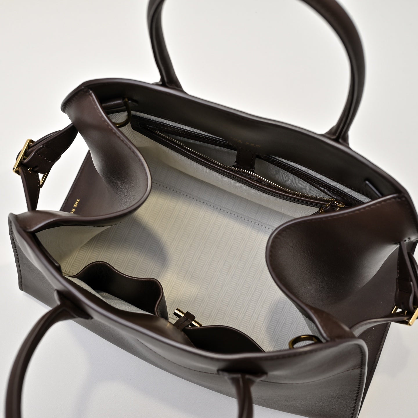 The Row Margaux 12 32cm Tote Bag In Calfskin