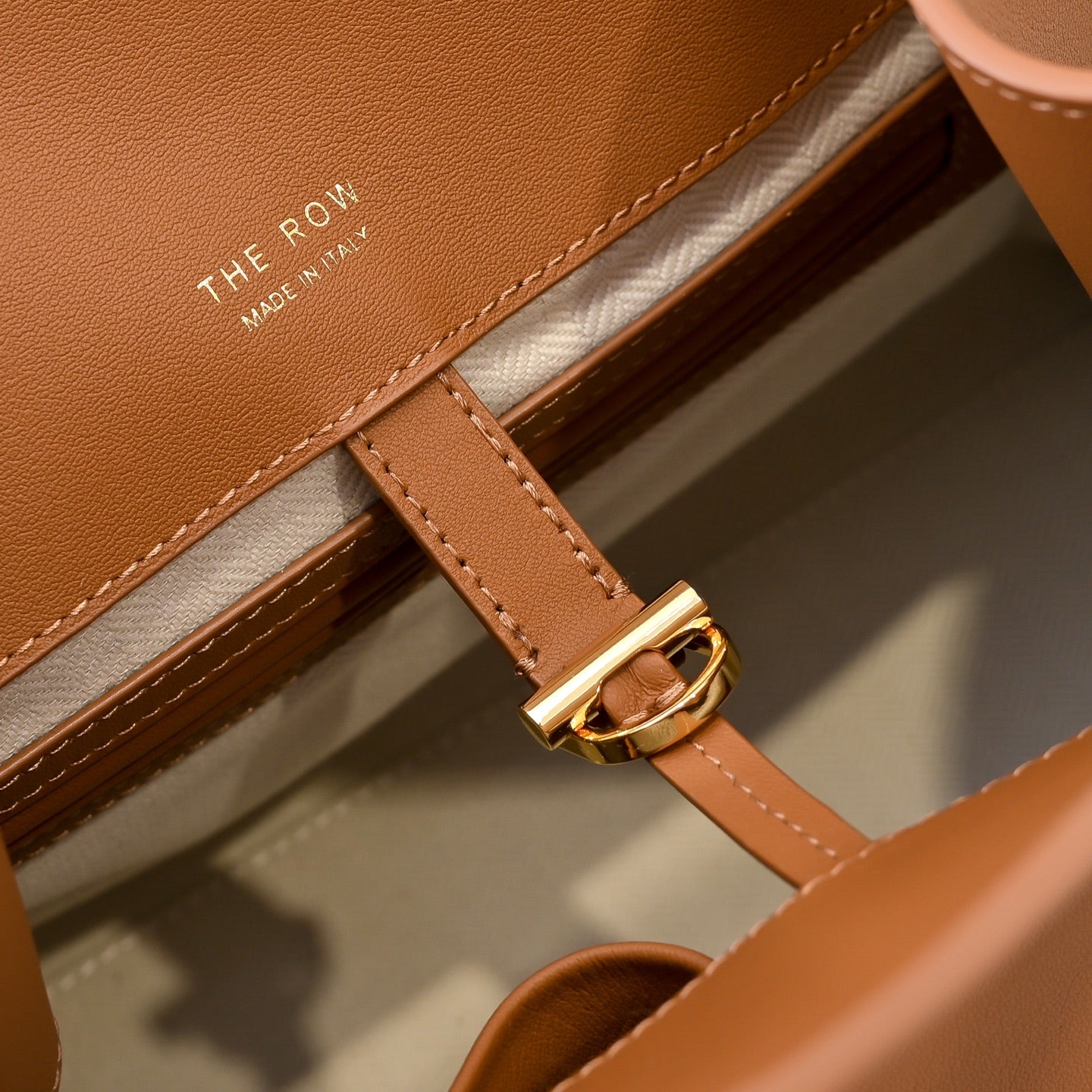 The Row Margaux 12 32cm Tote Bag In Calfskin
