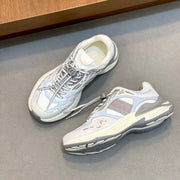 GG Men's 2.0 Sneakers White Grey Cowhide 720706