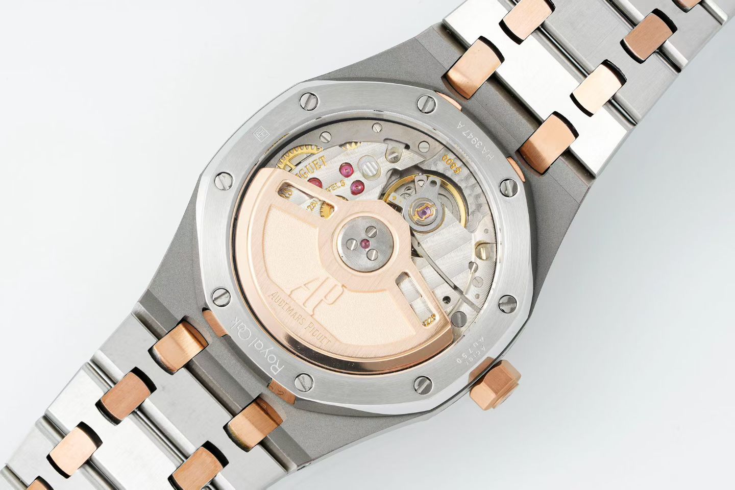 Audemars Piguet Royal Oak 34mm Silver Case Brown Dial Pink Gold Steel