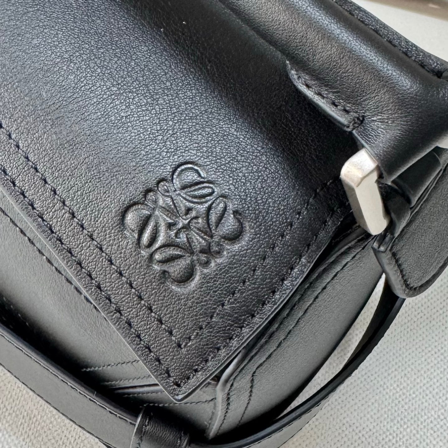 Loewe 2025 Puzzle Biker Bag Black Cowhide 274653