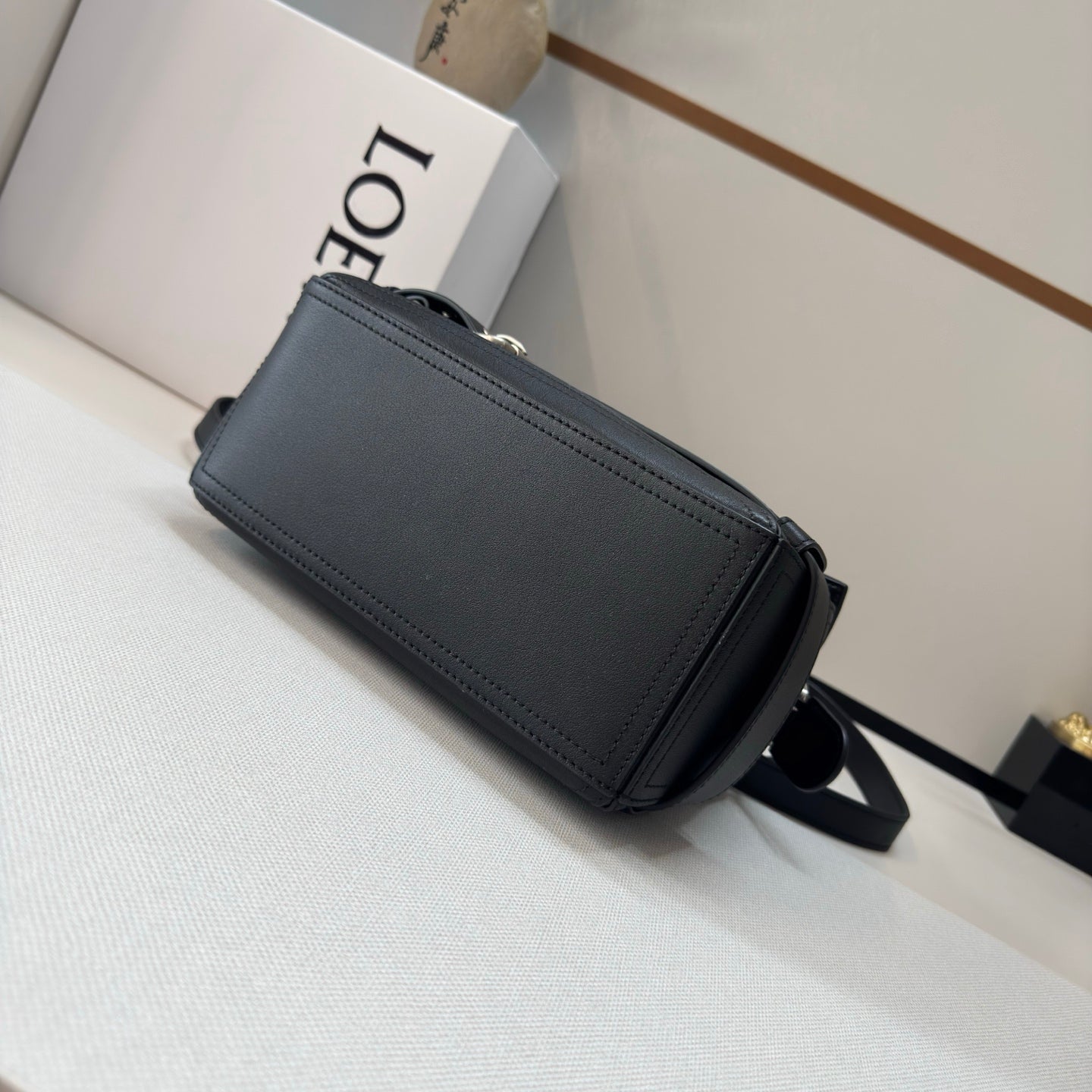 Loewe 2025 Puzzle Biker Bag Black Cowhide 274653