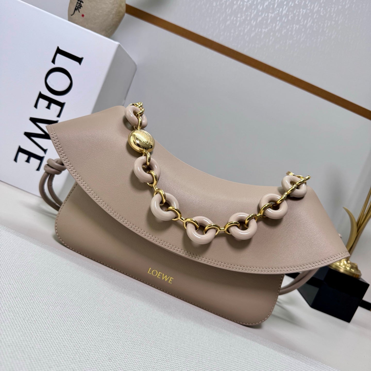 Loewe Ola Medium Bag Nude Beige Calfskin 274679