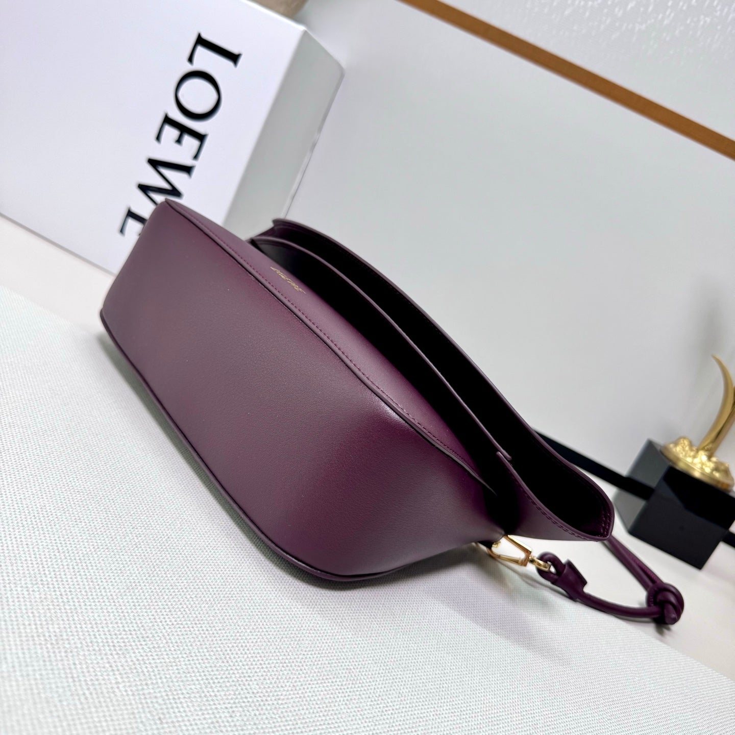 Loewe 2025 Ola 26 Bag Dark Burgundy Smooth Calfskin 274677
