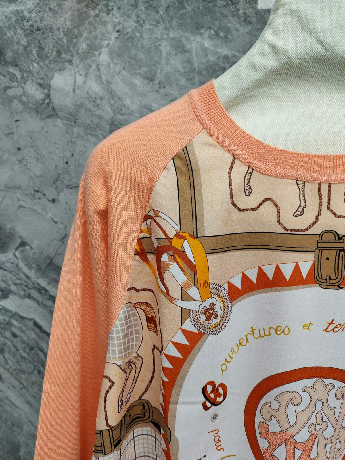 HM 25 Sweater Peach Orange Wool 89215