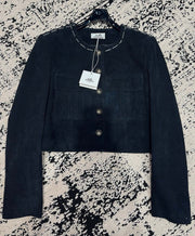 HM 25 Premium Blue Black Suede Jacket 264284