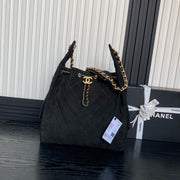 CC 25C Hobo Bag 40cm Black Suede