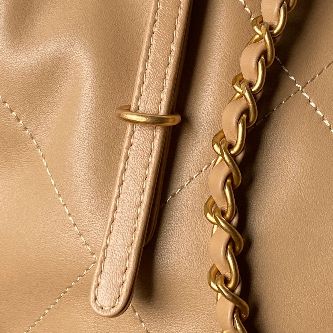 Chanel 2025 Bag 28cm Beige Calfskin 318241