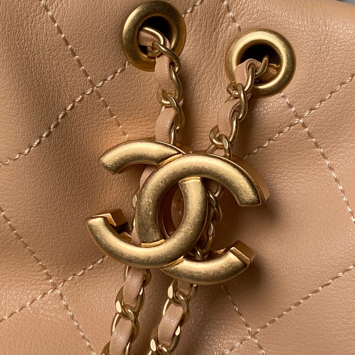 Chanel 2025 Bag 45cm Beige Calfskin 318233