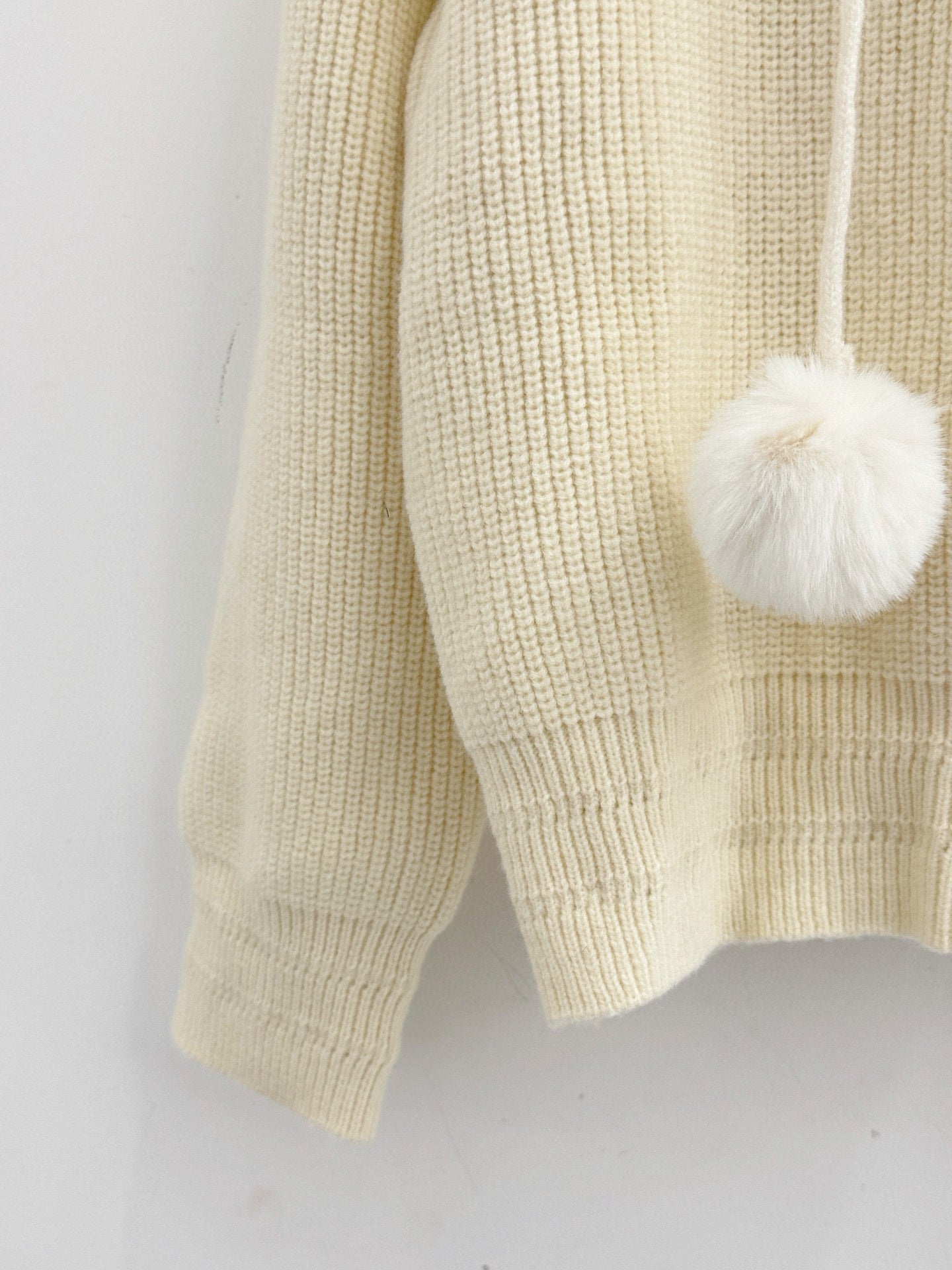 Miumiu 2025 Faux Fur Hooded Sweater