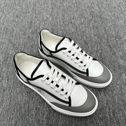 HM Men's Get Sneaker White Grey Calfskin 336084