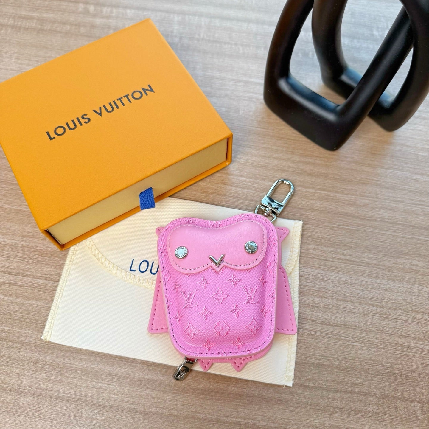 LV Owl Charm Canvas