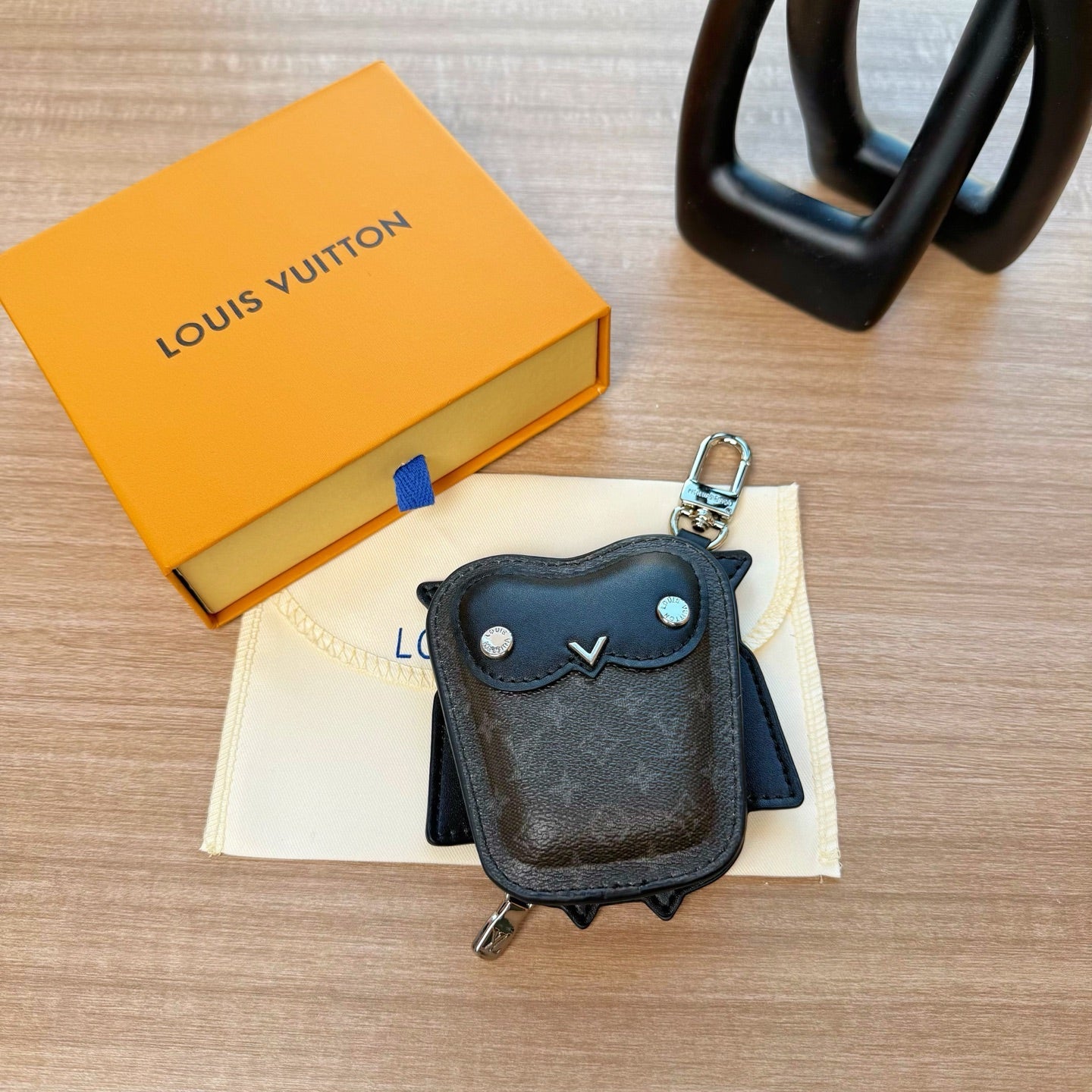 LV Owl Charm Canvas