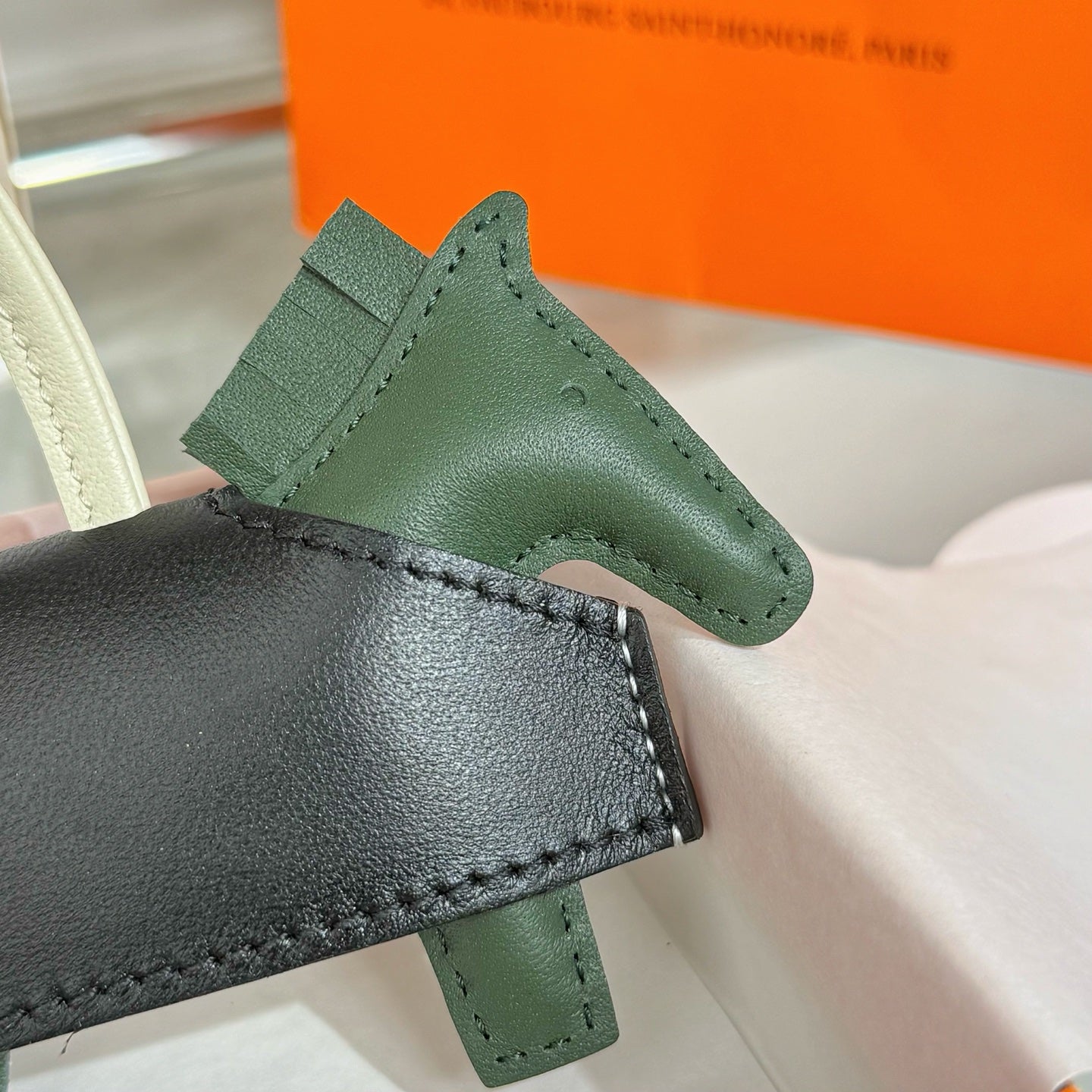 HM Rodeo Robeo 24 PM Charm Green mix Black Lambskin