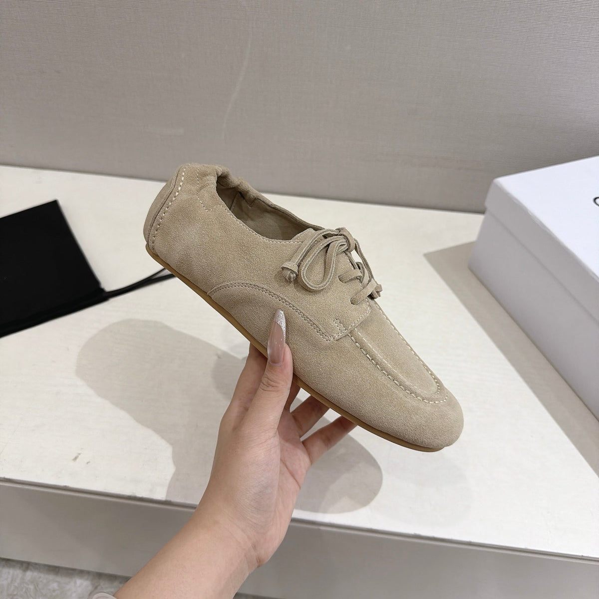 Celine 2026 Birkenstock Lace-Up Loafers Suede 101086