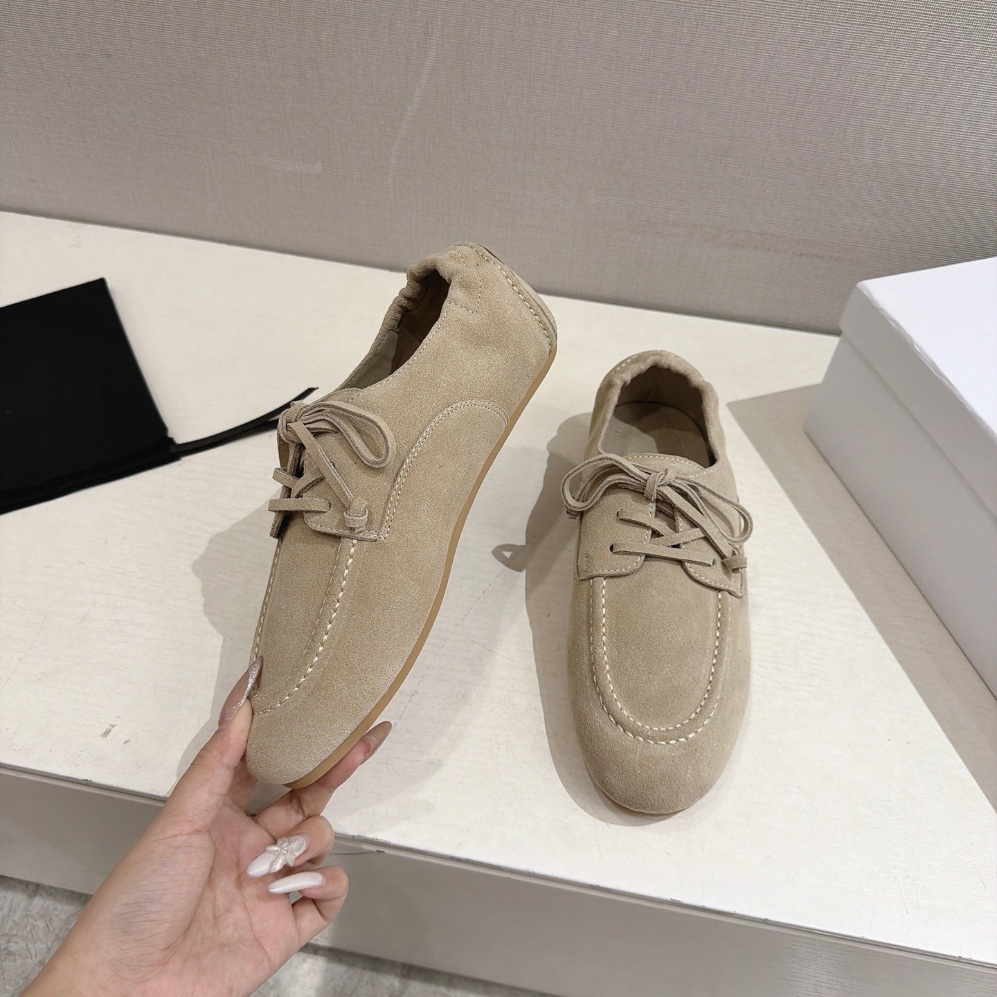 Celine 2026 Birkenstock Lace-Up Loafers Suede 101086