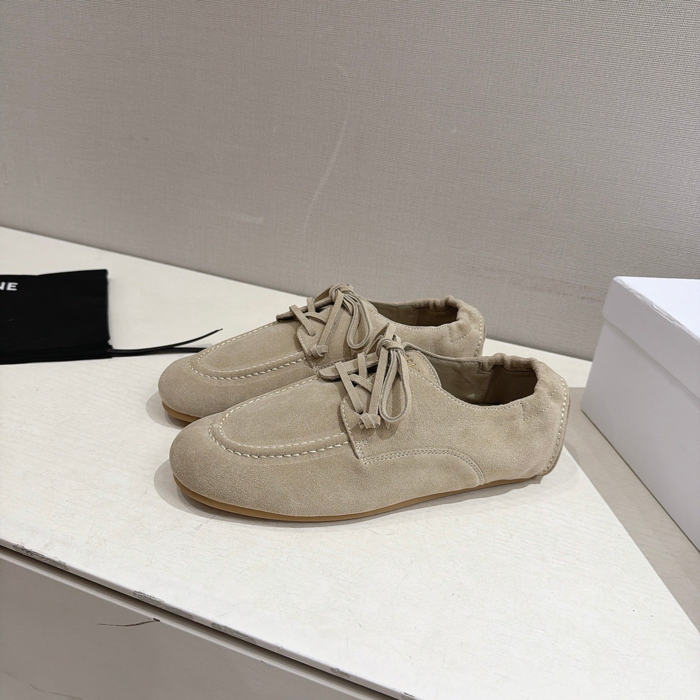 Celine 2026 Birkenstock Lace-Up Loafers Suede 101086