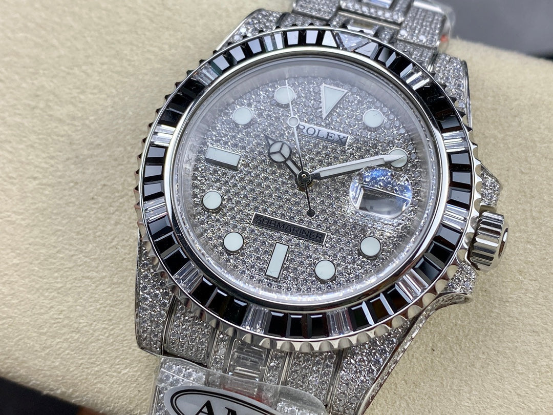 Rolex Submariner Date Black Full Diamond